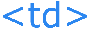 HTML td tag