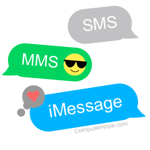 SMS, MMS, and iMessage bubbles