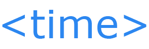 HTML time tag