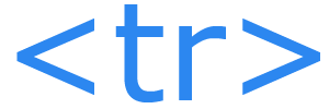 HTML tr tag