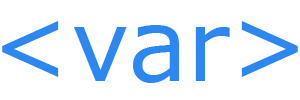 HTML var tag