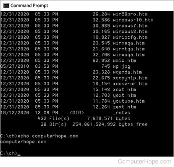 MS-DOS and Windows command line