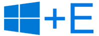 Windows key+E keyboard shortcut