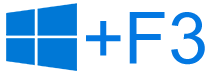 Windows key+F3 keyboard shortcut