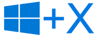 Windows key+X keyboard shortcut