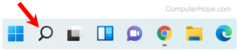 Search icon on Windows 11 taskbar