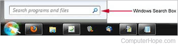 Windows 7 search box