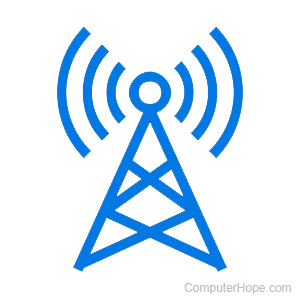 Illustration of a radio broadcast tower