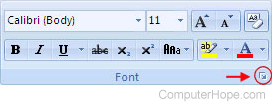 Word 2007 Font Dialogue box