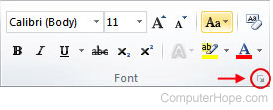 Word 2013 Font Dialogue box