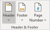 Word insert header & Footer